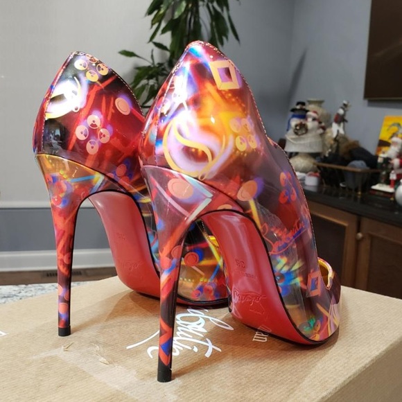 NEW Christian Louboutin Hot Chick 120 Patent Pumps size 39 - Picture 7 of 10